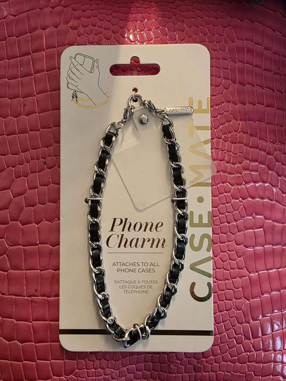 case-mate Black & Silver Chain Phone Charm Strap